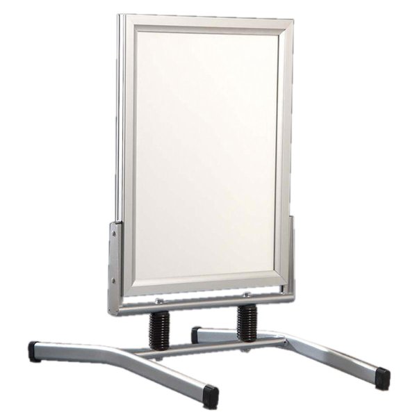 FRANKEN Kundenstopper Outdoor Plus 73 x 115 x 105 cm (B x H x T) DIN A1 Zweiarmfuß Aluminium silber
