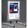 FRANKEN Kundenstopper Outdoor Plus 73 x 115 x 105 cm (B x H x T) DIN A1 Zweiarmfuß Aluminium silber