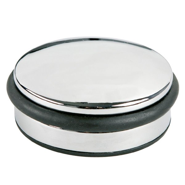 ALCO Türstopper 10 x 4 cm (Ø x H) Metall/Gummi chrom