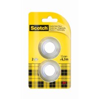 Scotch Klebefilm 136R2 12mmx6,3m beidseitig klebend 2...