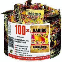 HARIBO Fruchtgummi Goldbären 745653 Minibeutel 100...
