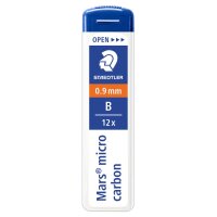 STAEDTLER Feinmine Mars micro carbon 250 09-B 0,9mm 12...