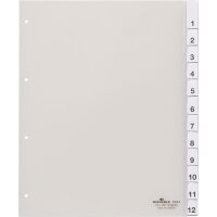 DURABLE Register 683519 230/245x297mm 12teilig Hartfolie tr