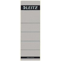 Leitz Ordneretikett 16420085 kurz/breit Papier grau 10 St./Pack.