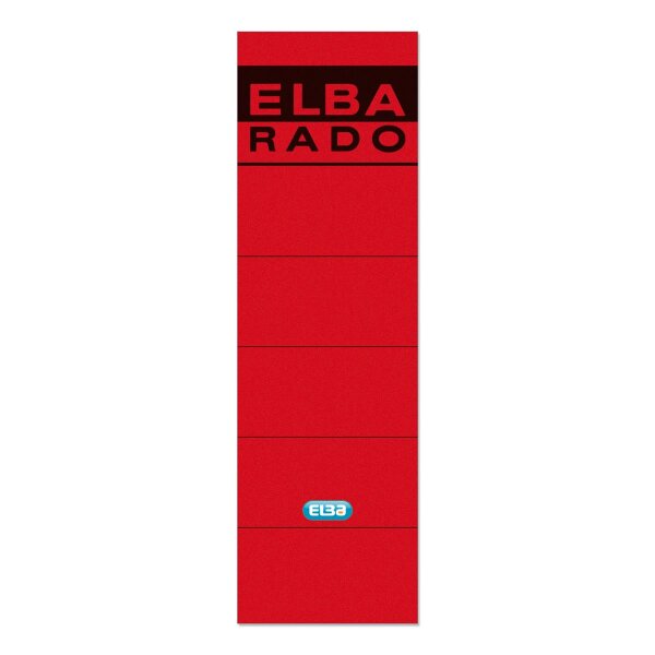 ELBA Ordneretikett 100420950 breit/kurz sk rot 10 St./Pack.