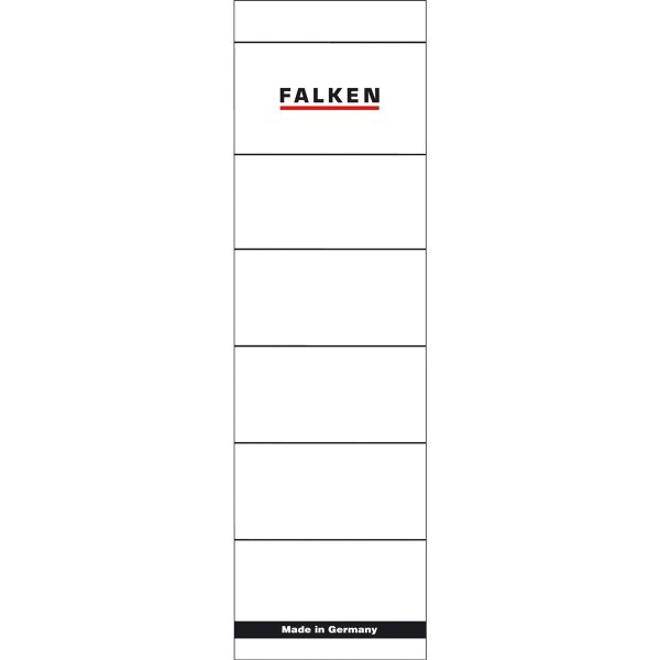 Falken Ordnerrückenschild 80039266 breit/kurz weiß 10 St./Pack.