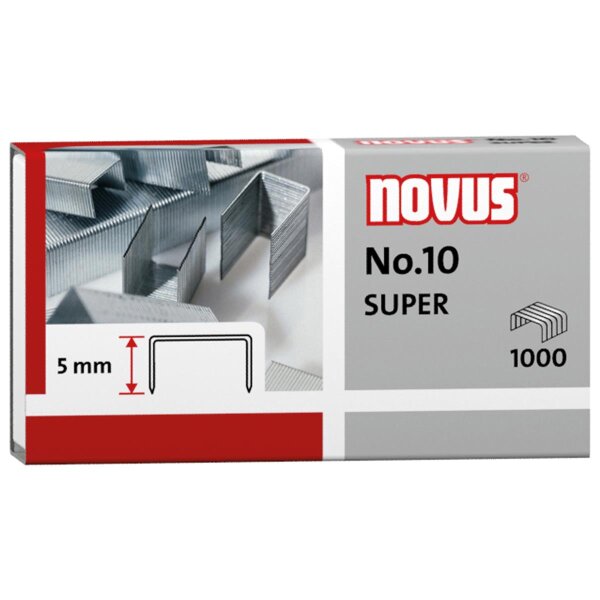 NOVUS Heftklammer No.10 040-0003 verzinkt 1.000 St./Pack.
