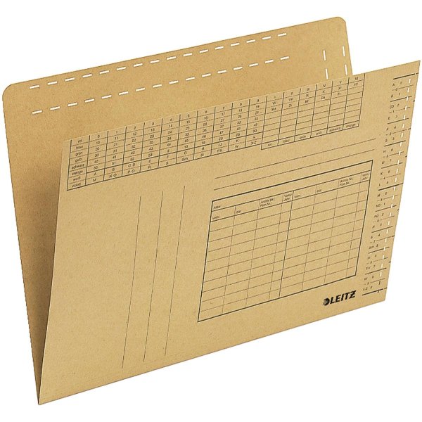 Leitz Einstellmappe DIN A4 250g/m² Natronkarton, recycelt naturbraun 100 St./Pack.