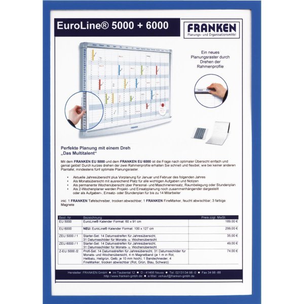 FRANKEN Dokumentenhalter Frame It X-tra!Line DIN A5 Hartfolie