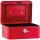 Geldkassette 15,2x8x11,5cm 5Fächer rot