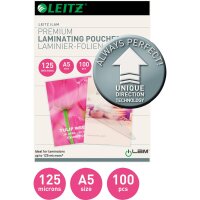 Leitz Laminierfolie UDT 74930000 DIN A5 125mic 100 St./Pack.