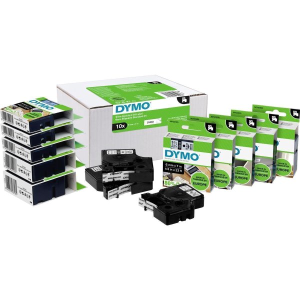 DYMO® Schriftbandkassette 9 mm x 7 m (B x L) transparent schwarz