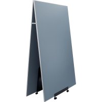 SIGEL Tafelständer Meet up 52,3 x 46,4 x 55 cm (B x H x T) beidseitig verwendbar inkl. zwei Klemmgriffe MDF schwarz
