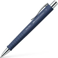 Faber-Castell Kugelschreiber Poly Ball 0,5mm M blau Mine auswechselbar dokumentenecht Schaftfarbe: blau