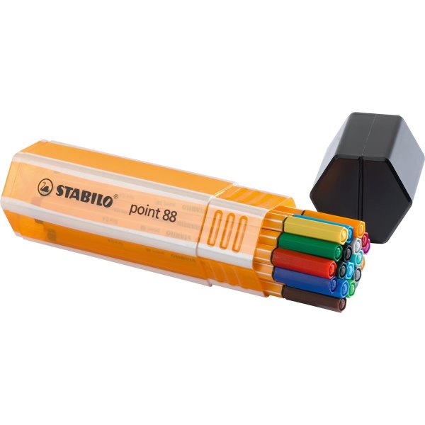 STABILO® Fineliner Big Box point 88® 0,4mm farbig sortiert 20 St./Pack.