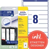 Avery Zweckform Ordneretikett L6060-25 34x192mm ws 240...
