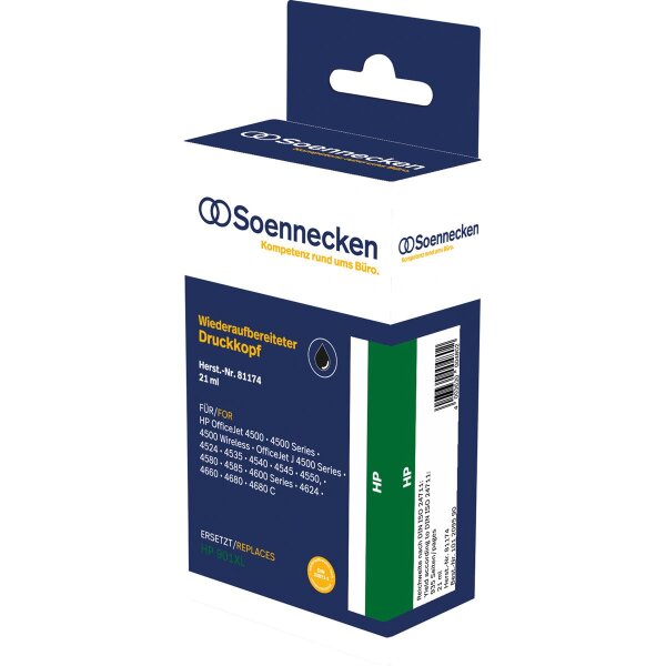 Soennecken Tintenpatrone 81174 wie HP CC654AE 901XL schwarz