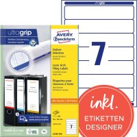 Avery Zweckform Ordneretikett L4760-100 38x192mm ws 700...
