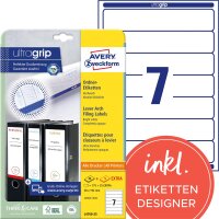 Avery Zweckform Ordneretikett L4760-25 38x192mm ws 210...