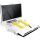 BakkerElkhuizen Konzepthalter FlexDesk 630 DIN A3 höhenverstellbar ohne Neigungsverstellung Acrylglas/Kunststoff transparent/weiß