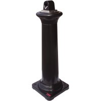 Rubbermaid Standascher GroundsKeeper® 33,02 x 97,49 x 33,02 cm (B x H x T) Stahl schwarz