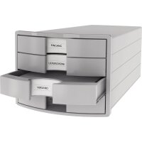 HAN Schubladenbox IMPULS 1012-11 DIN A4/C4 4Fächer geschl. l.gr