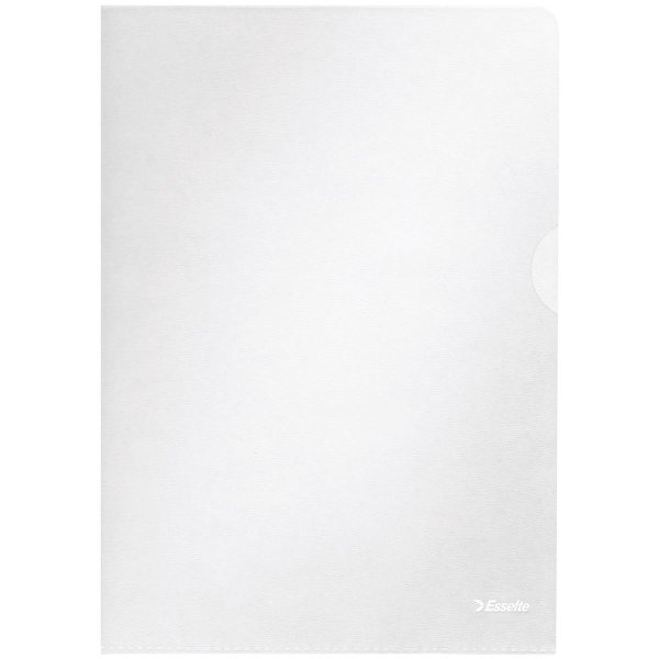 Esselte Sichthülle Standard Plus DIN A4 110µm oben, rechts offen dokumentenecht Polypropylen transparent genarbt 100 St./Pack.