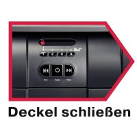 Rexel® Aktenvernichter Optimum AutoFeed+ 750X P-4 Papier, Heftklammern, Büroklammern, Kreditkarten Partikelschnitt schwarz