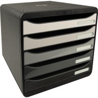 Exacompta Schubladenbox BIG-BOX plus 5 Schubladen DIN A4,...