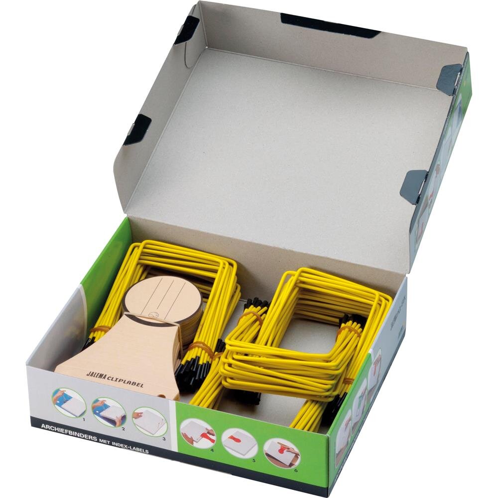 Jalema 5710000 Abheftbügel Clip Gelb Weiß 100er Pack, Brevo-serv-260209