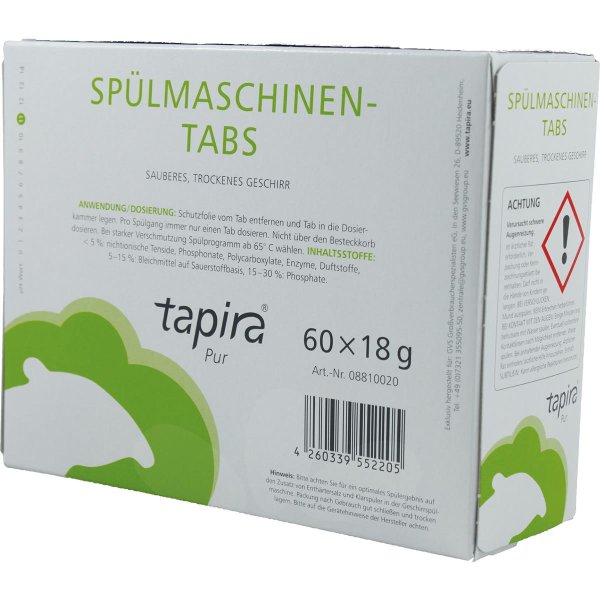 tapira Spülmaschinentabs 60 x 18 g/Pack.