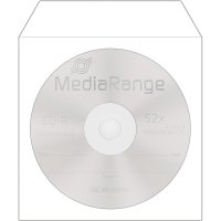 MediaRange CD/DVD Hülle 12,4 x 12,4 cm (B x H) Papier/Kunststoff weiß 100 St./Pack.