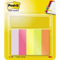 Post-it Haftstreifen Page Marker 670-5 15x50mm sortiert 5...