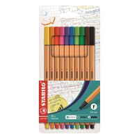 STABILO Fineliner point 88 8810 0,4mm farbig sortiert 10...