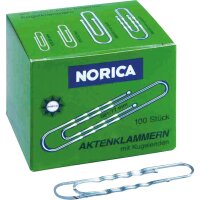 NORICA Büroklammer 2262 77mm gewellt silber 100...
