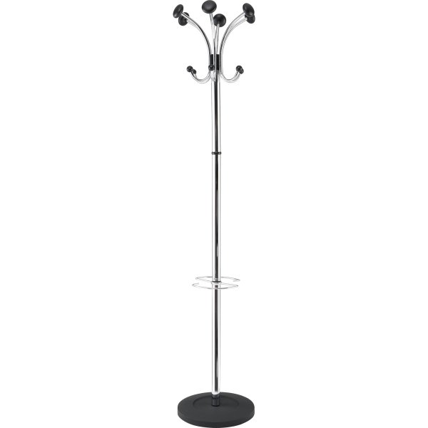 ALBA Garderobenständer Chromy 39 x 173 cm (Ø x H) Stahl schwarz