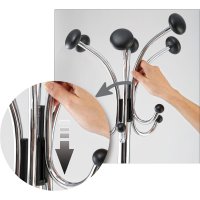 ALBA Garderobenständer Chromy 39 x 173 cm (Ø x H) Stahl schwarz