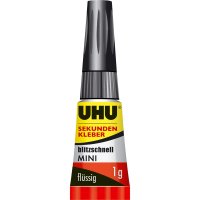UHU® Sekundenkleber blitzschnell MINIS universell 3 x 1 g/Pack.