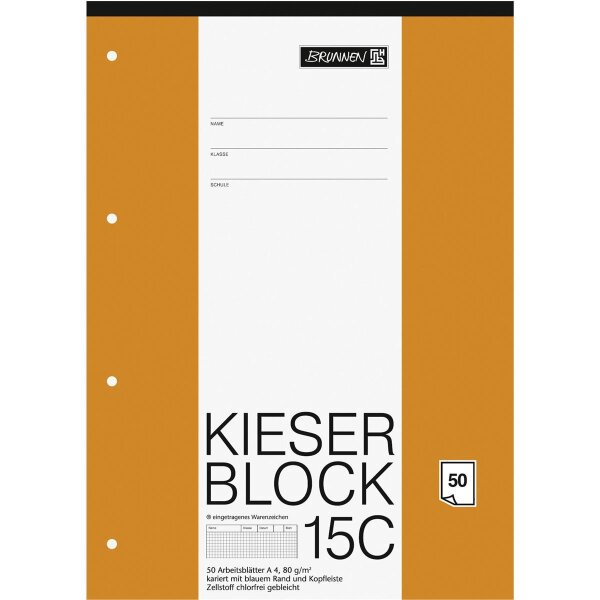 BRUNNEN Kieserblock 1042925 A4 50Bl Lin22 kar