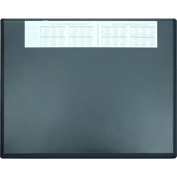 Soennecken Schreibunterlage 63 x 50 cm (B x H) mit Kalender 2 Jahre Kunststoff schwarz