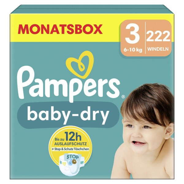 Pampers Windeln Baby Dry 3 (6-10 kg) 222 St./Pack.