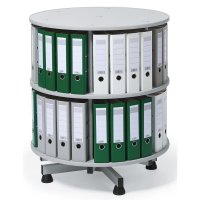Ordnersäule 80cm 0,93m 2 Etagen 48 Ordner drehbar...