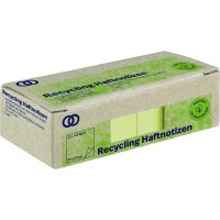 Soennecken Haftnotiz oeco Recycling 50 x 40 mm (B x H) grün, gelb, rosa, blau 100 Bl./Block 12 Block/Pack. (Farbe)