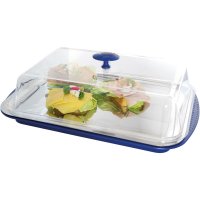 APS Serviertablett 43 x 4 x 29 cm (B x H x L) inkl. blaue...