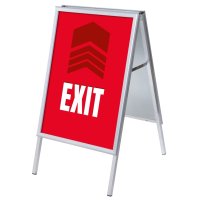 Showdown® Displays Kundenstopper 63,9 x 109,4 x 74,4 cm (B x H x T) DIN A1 Aluminium silber (Farbe) – 2128137