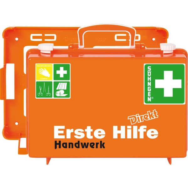 SÖHNGEN® Erste Hilfe Koffer DIREKT ca. 31 x 21 x 13 cm (B x H x T) DIN 13157 orange