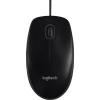 Logitech Optische PC Maus B100 Links- und Rechtshänder USB-A weiß (Farbe)