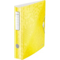 Leitz Ordner Active WOW 65mm DIN A4 Rückenschild: geklebt ohne Schlitze Werkstoff: Polyfoam Farbe: schwarz