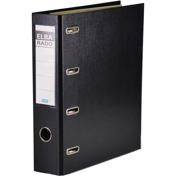 ELBA Doppelordner rado plast 100551851 2xA5 quer 75mm schwarz