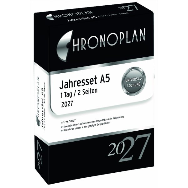 Chronoplan Einlage Kalender 2027 DIN A5 1 Tag/2 Seiten
